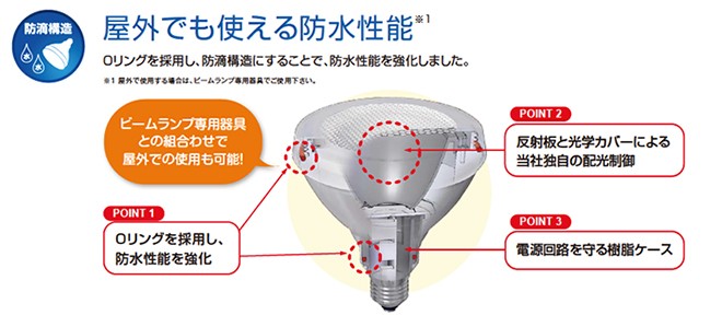 ☆東芝 LEDランプ ビームランプ形 ビームランプ100W形相当 電球色 全光束：700lm E26口金 LDR7L-W/100W
