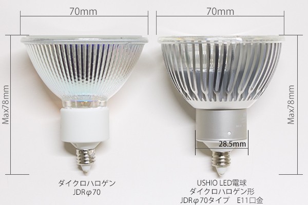 USHIO LED電球 ダイクロハロゲン形 100V 3000K(電球色) 20