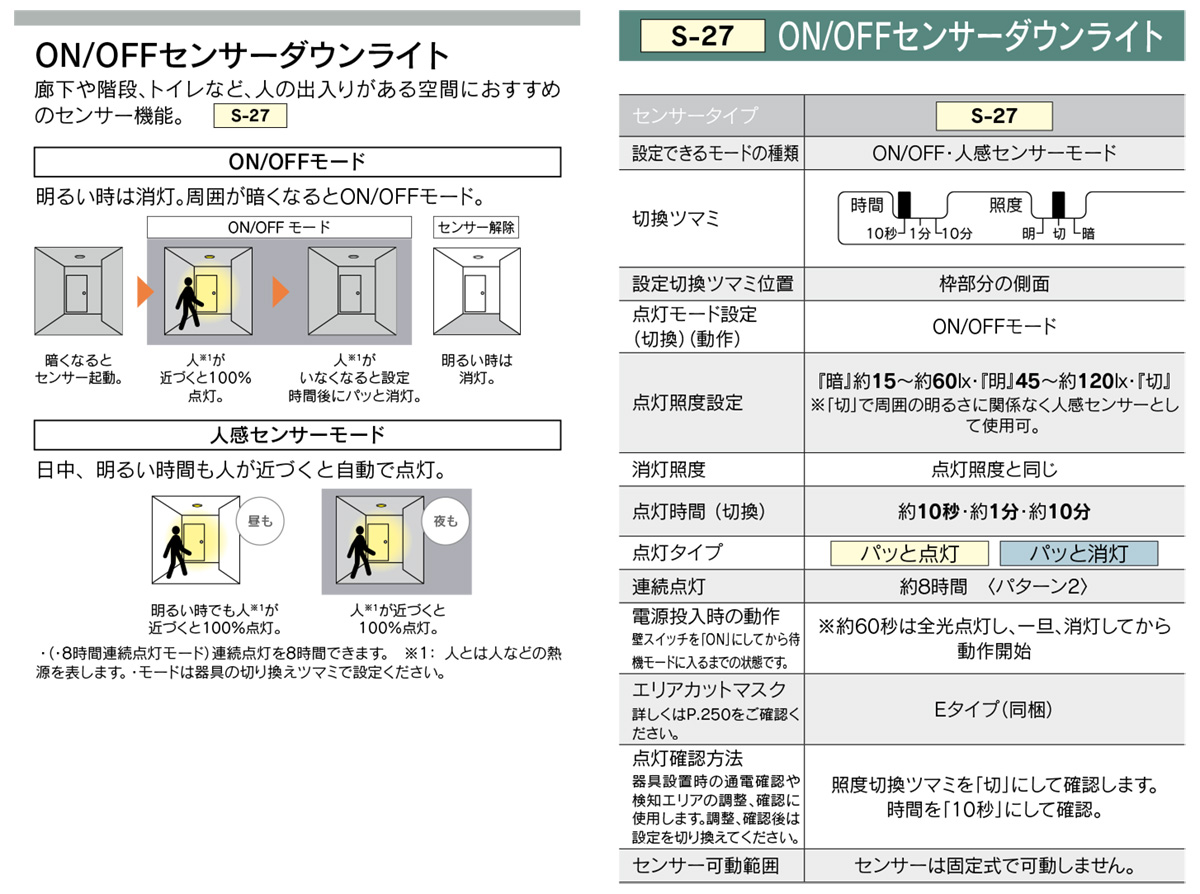 TOSHIBA（東芝） LEDダウンライト ON/OFFセンサー 連動点灯形 高気密