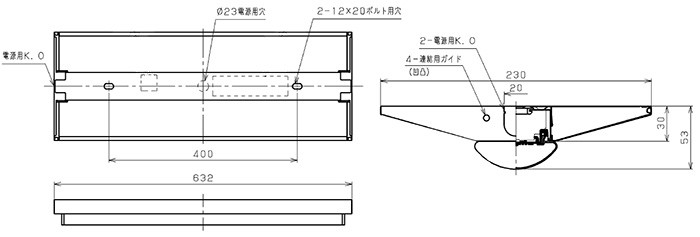 東芝 本日の目玉 Ledベースライト タイプ W230 Fl形 1灯用器具相当 昼光色 Ledバー付 Lektd Ls9 Leetls9 Leem0d01