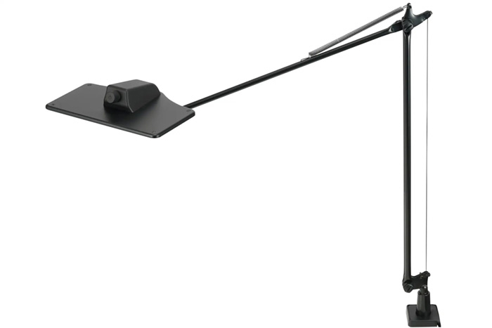 SWAN　EXARM OLED LEDデスクライト クランプタイプ ダイヤルスイッチ 無段階調光(0〜100％) ブラック 10W 200lm 4000K　LEX-3100BK
