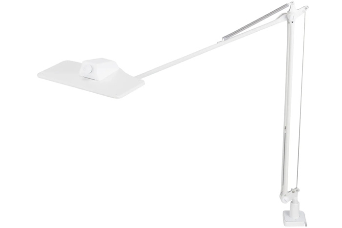 SWAN　EXARM OLED LEDデスクライト クランプタイプ ダイヤルスイッチ 無段階調光(0〜100％) ホワイト 10W 200lm 4000K　LEX-3100WH