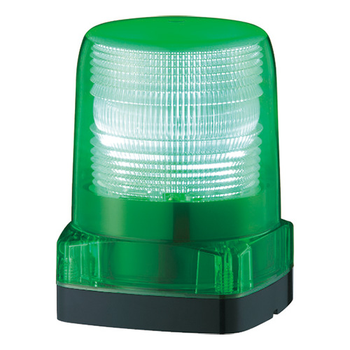 パトライト　LEDフラッシュ表示灯 LFH DC24V　5.5W　φ100mm　点滅回数140回/分　グリーン（緑色）　LFH-24S-G ※受注生産品｜alllight