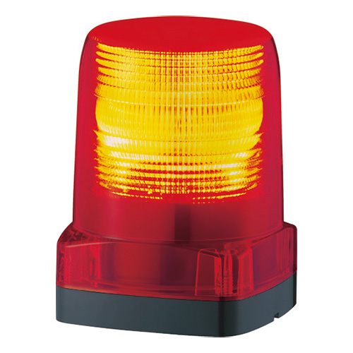 パトライト　LEDフラッシュ表示灯 LFH AC100V/12-0V/200V/230V　6.8W　φ100mm　点滅回数110回/分　レッド（赤色）　LFH-M2-R｜alllight