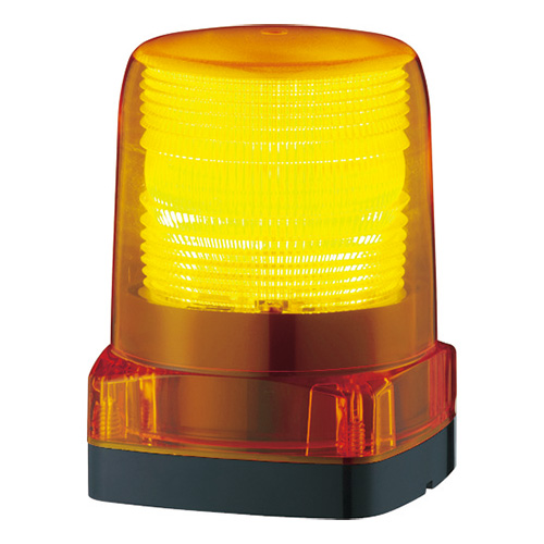 パトライト　LEDフラッシュ表示灯 LFH AC100V/12-0V/200V/230V　6.8W　φ100mm　点滅回数110回/分　イエロー（黄色）　LFH-M2-Y｜alllight