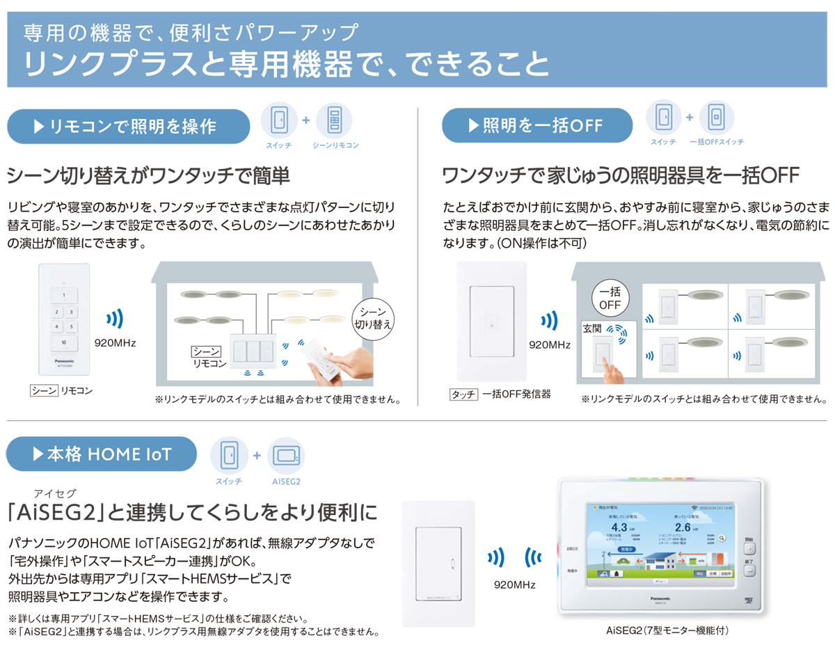 パナソニック アドバンスシリーズ リンクプラス タッチLED調光スイッチ