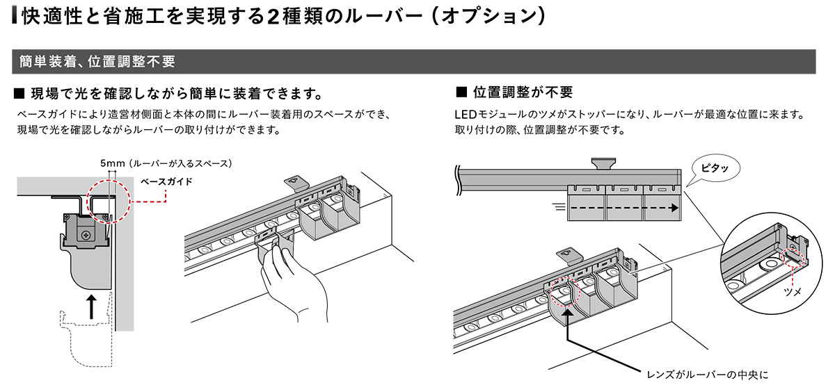 ＤＮライティング LED照明器具 屋内用ウォールウォッシャー SINGLE WASH SW 電源別売 10ユニット 電球色 15° キックフィルター SW10L28-15K ※受注生産品の画像