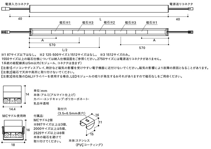 ＤＮライティング LED間接照明 LEDモジュール MC-LED4 S 電源装置別売