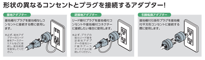 明工社 逆接地防水アダプター 接地2P 15A 125V ME2941 : オールライト