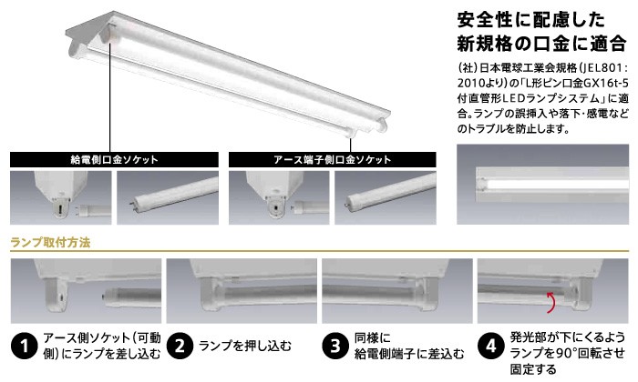 三菱 下面開放形LED照明器具 MILIE Lファインeco FHF32形X1 100〜242V