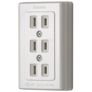 明工社 125V用露出コンセント エレガントトリプルコンセント 送り端子