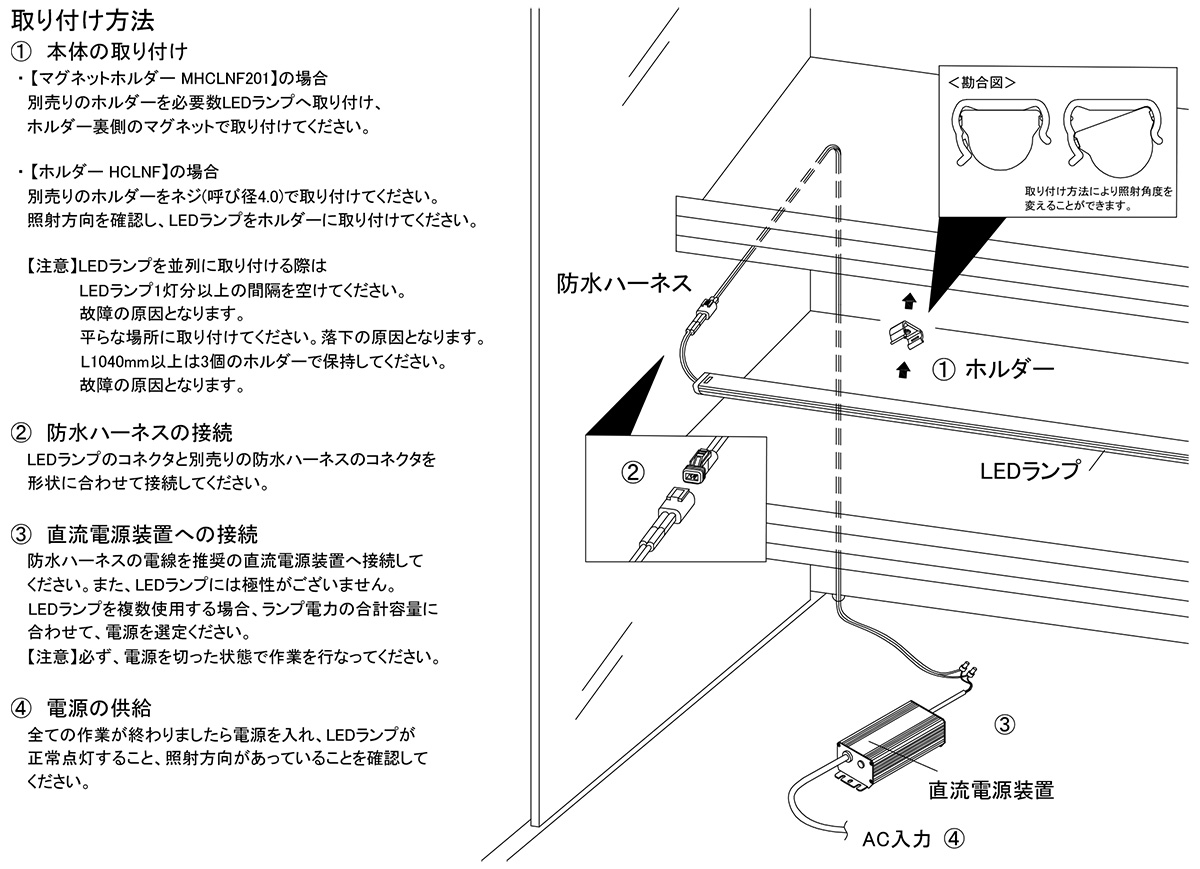 プリンス LED棚照明器具 ディーライン 冷ケース用照明 Nシリーズ Fタイプ 全長1040mm 昼白色 5000K NF1040N/24C-1 ※受注生産品の画像