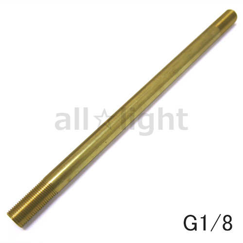 ☆ G1/8(PF1/8)ネジ付きパイプ 真鍮製 全長175mm G1/8(PF1/8)THREADED