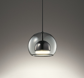 ＯＤＥＬＩＣ　ペンダントライト 配線ダクトレール LEDランプ付 白熱灯器具60W相当 高演色 電球色2700K スモークグレー　OP273006LR