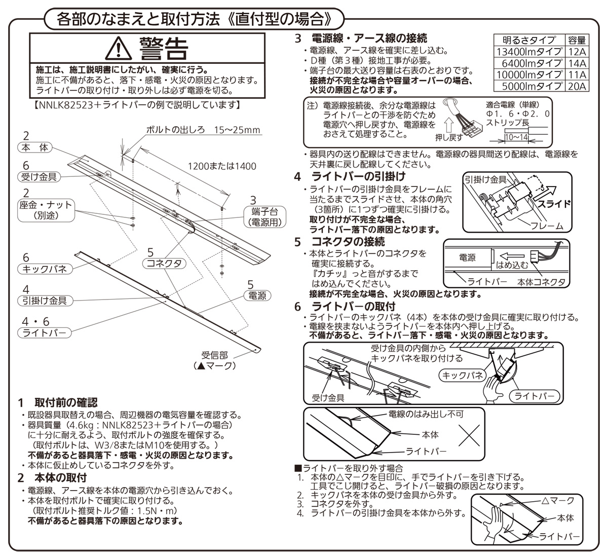 パナソニック LEDベースライト iDシリーズ ライトバー 110形 一般 6400lmタイプ 本体別売 PiPit調光 昼光色 NNL8600EDJRZ9 ※受注生産品の画像