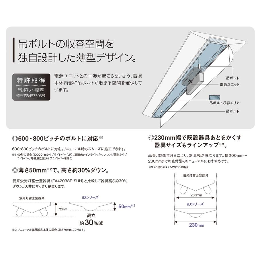 パナソニック 一体型LEDベースライト iDシリーズ ライトバー 40形 一般タイプ 5200lmタイプ PiPit調光 電球色 AC100V‐242V 本体別売 NEL4500ELRZ9