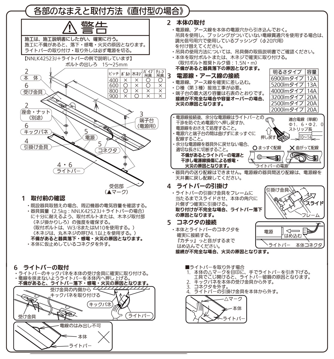 パナソニック　一体型LEDベースライト iDシリーズ ライトバー 40形 一般タイプ 5200lmタイプ PiPit調光 電球色 AC100V‐242V 本体別売　NEL4500ELRZ9