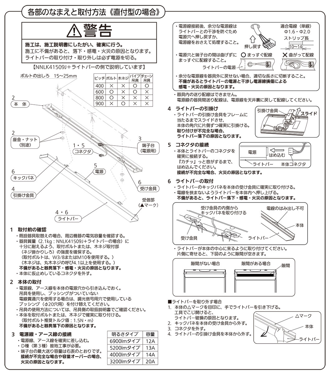 パナソニック　LEDベースライト iDシリーズ ライトバー 40形 グレアセーブ マルチコンフォート 一般 5200lmタイプ PiPit調光 昼白色 本体別売　NEL4500KNRZ9_8
