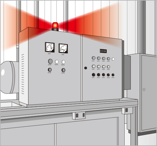 パトライト LED表示灯 SL DC12〜24V 4.8W φ150mm ブルー(青色) キャブ