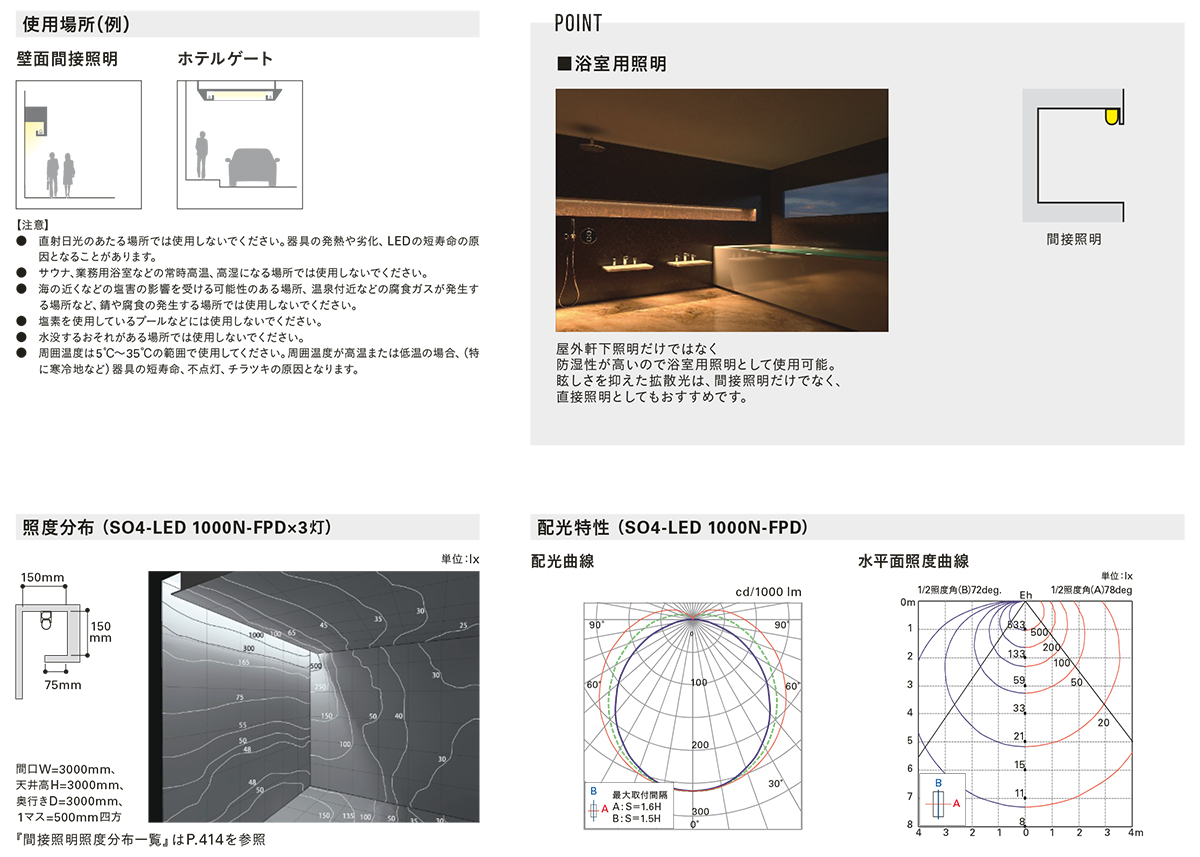 DNライティング 屋外用LED照明器具 SO4-LED ドーム型カバー 光源一体型 電源内蔵 調光兼用型 ワイド配光 IP65 1000mm 昼白色 SO4-LED1000N-FPD ※受注生産品