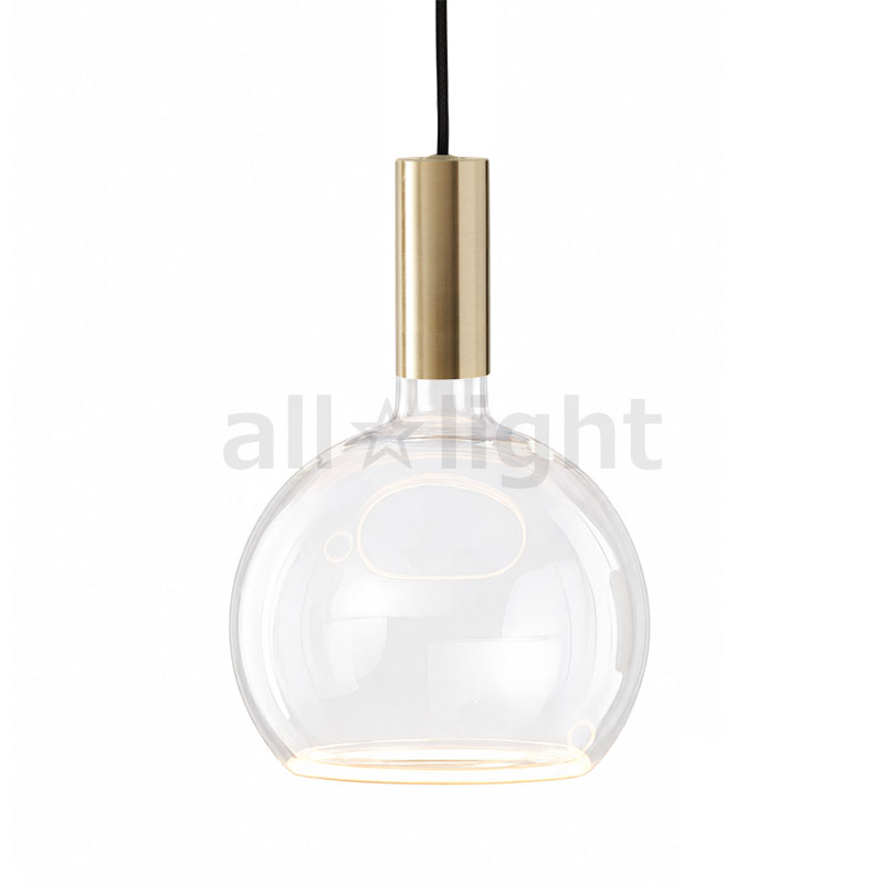 ｗｅｌｌ ｌｉｔ　ウェルリット ペンダントライト+LEDランプセット 調光 引掛シーリング 430lm 6W 電球色2200K　SPIN PENDANT BRASS+AZURE GLOBE
