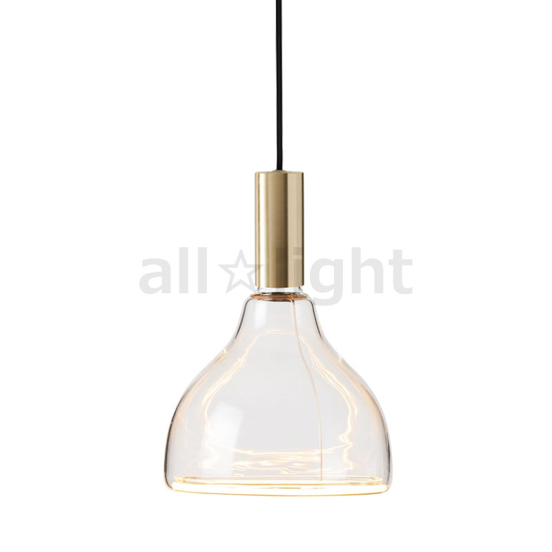 ｗｅｌｌ ｌｉｔ　ウェルリット ペンダントライト+LEDランプセット 調光 引掛シーリング 440lm 6W 電球色2200K　SPIN PENDANT BRASS+AZURE S-CURVE