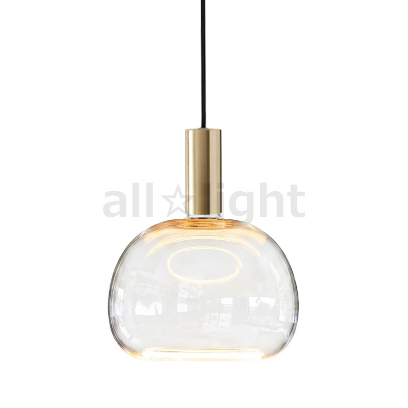 ｗｅｌｌ ｌｉｔ　ウェルリット ペンダントライト+LEDランプセット 調光 引掛シーリング 430lm 6W 電球色2200K　SPIN PENDANT BRASS+AZURE SOFT