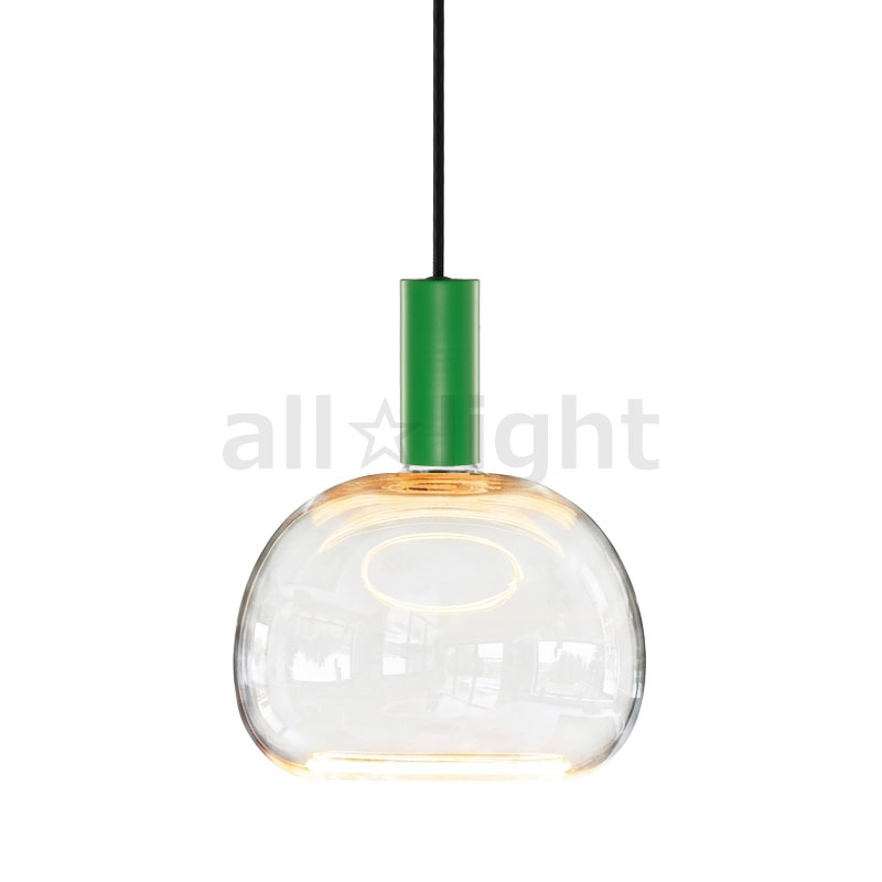 ｗｅｌｌ ｌｉｔ　ウェルリット ペンダントライト+LEDランプセット 調光 引掛シーリング 430lm 6W 電球色2200K　SPIN PENDANT GREEN SERENE+AZURE SOFT