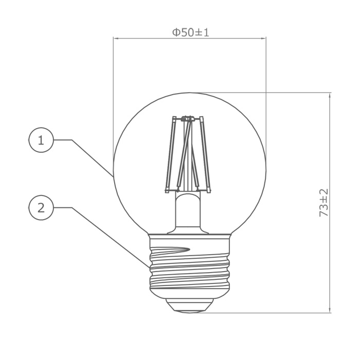 スワン電器 SWAN LED SWAN BULB BALL G50 ボール電球形 30W形相当 E26