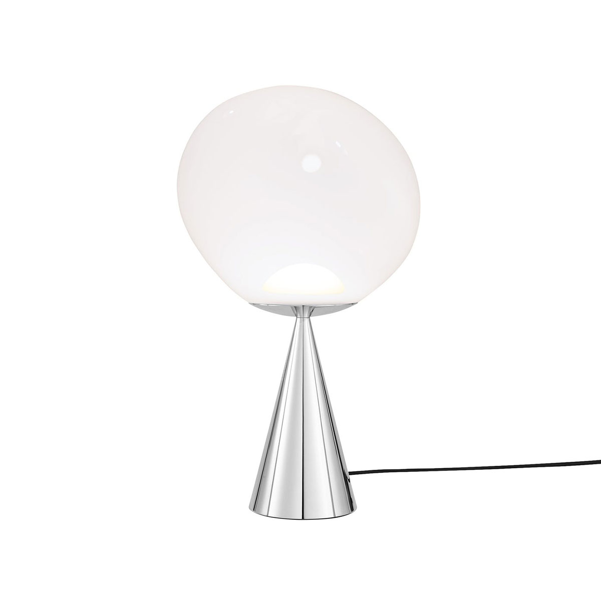 Ｔｏｍ Ｄｉｘｏｎ　トム・ディクソン テーブルライト メルトコーンファットテーブルシルバー 調光 電球色 オパール LED内蔵　MELT CONE FAT TABLE SILVER OPAL