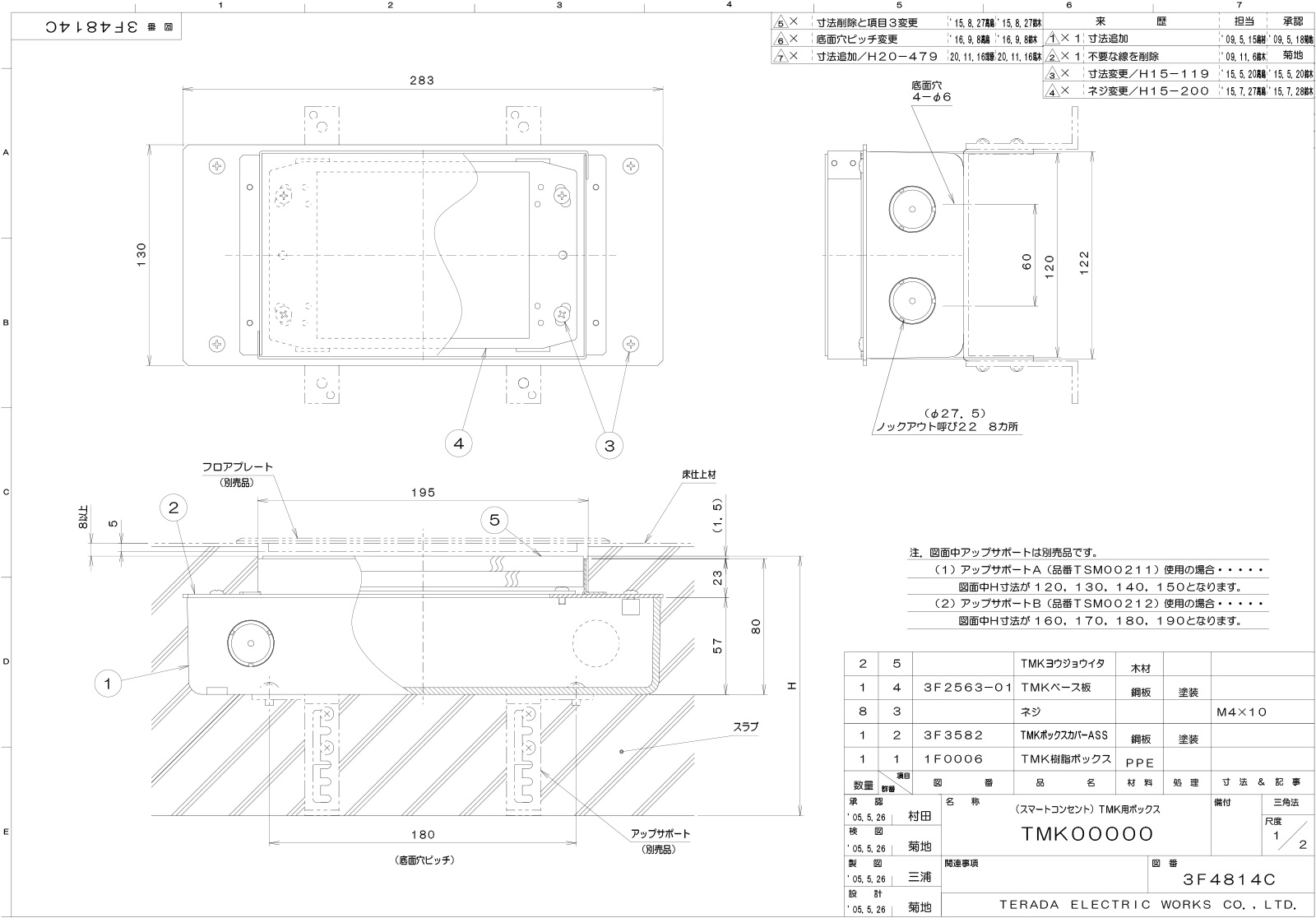 TERADA フロアコンセント テラコン スマートコンセント マルチ 