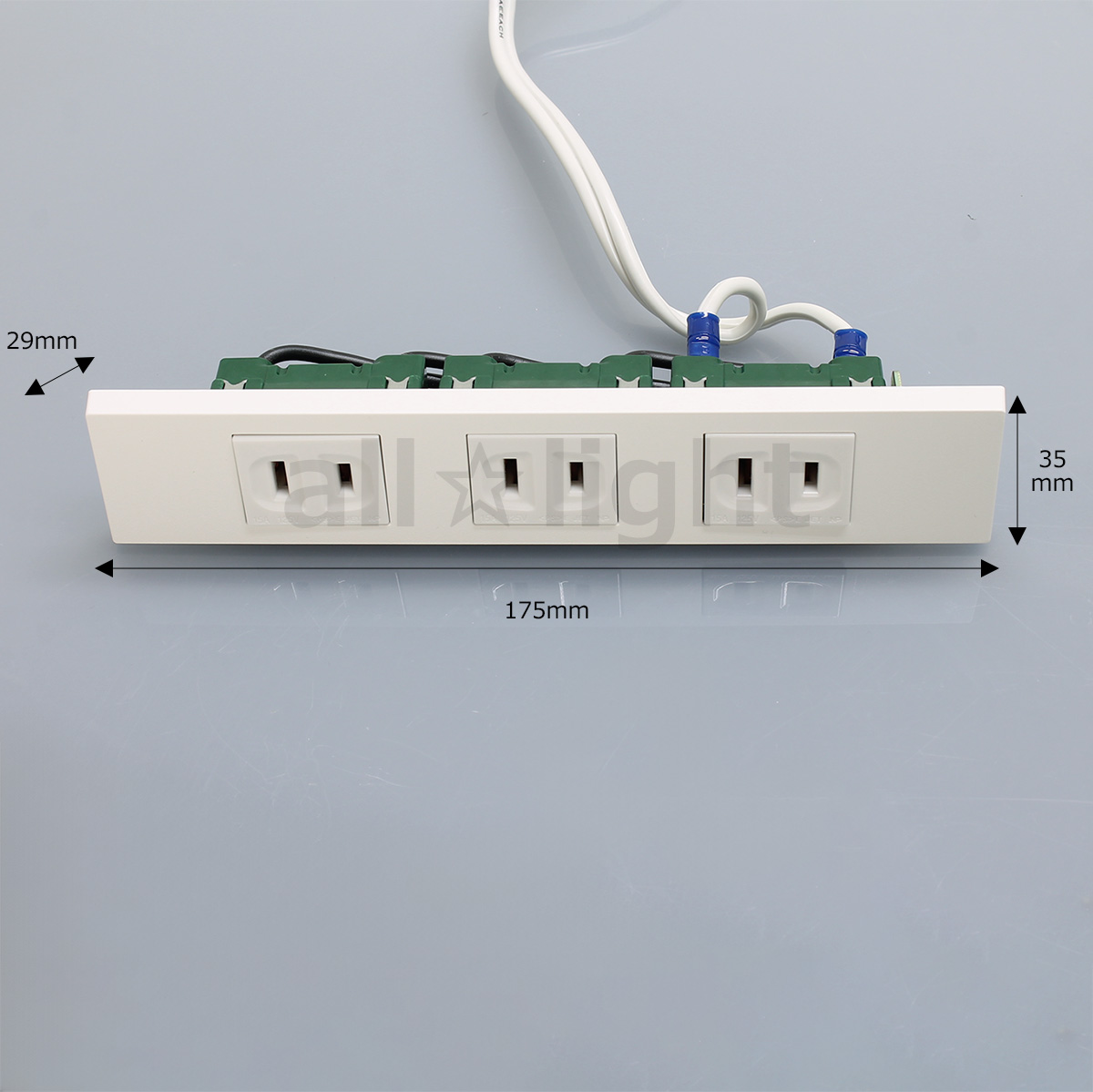 テクノパーツ 家具用コンセント(什器用) 3口コンセント VFFコード2.0m