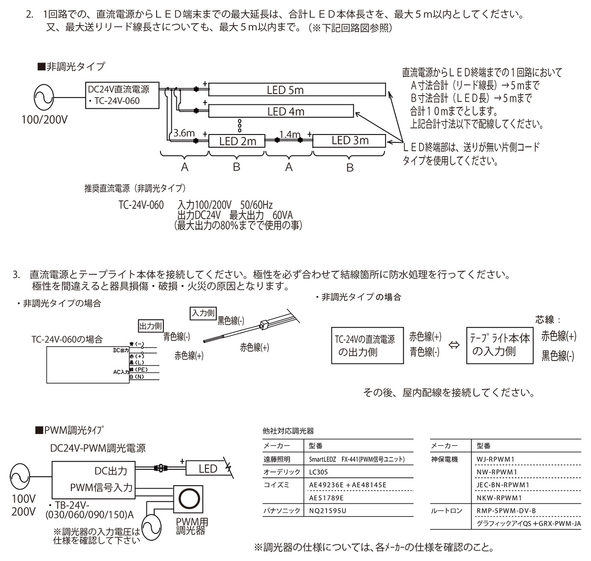日本製・高品質 ＴＥＳ　ＬＩＧＨＴＩＮＧ　フレキシブル照明 クーネラエムティー TRP-916 全長1010mm 2700K 電球色 片側コード・左側入力　TRP-916-1010-27-SL ※受注生産品