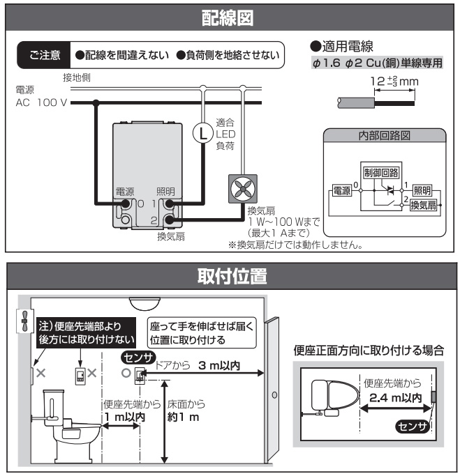 Panasonic（パナソニック） アドバンスシリーズ トイレ壁取付熱線