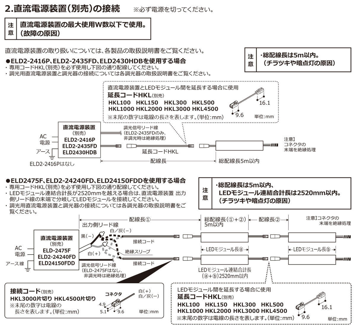 ＤＮライティング LED棚照明器具 棚下・間接照明用LEDモジュール XC-LED2 電源装置別売 531mm 昼光色 6500K XC-LED2-531D-MG ※受注生産品の画像
