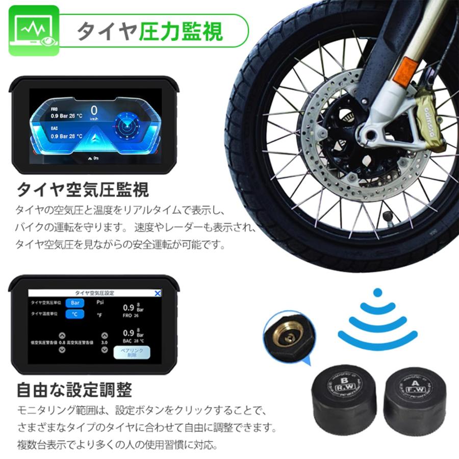 バイク用ナビ ドライブレコーダー Carplay&Android Auto対応 5インチ