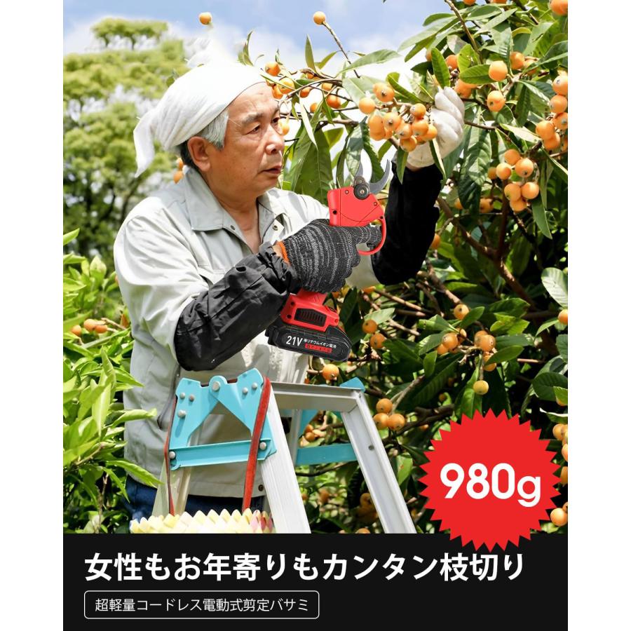 電動剪定バサミ 剪定鋏 【2026改良モデル 引金連動機能】充電式 園芸