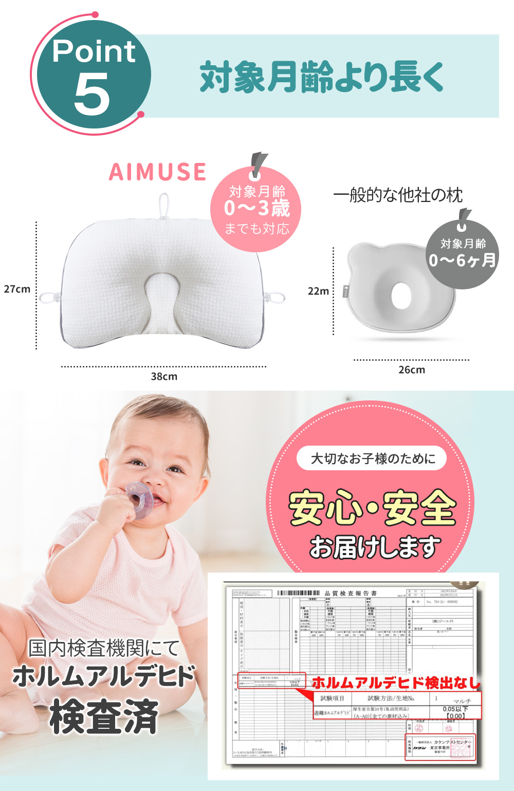 【助産師推奨】赤ちゃん枕 ベビー枕 新生児 絶壁防止 向き癖 洗える 三面高さ調節 通気性抜群 丸洗い |  | 11