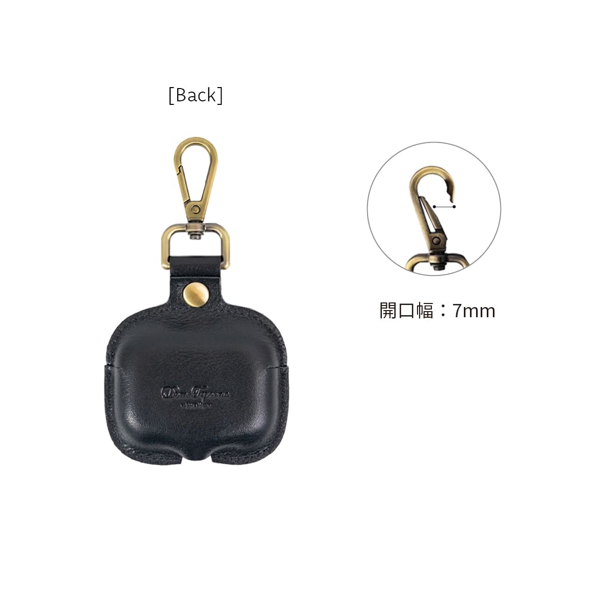 AirPodsPro3対応ケース 本革 AirPodsPro3 イタリアンレザー カラビナ