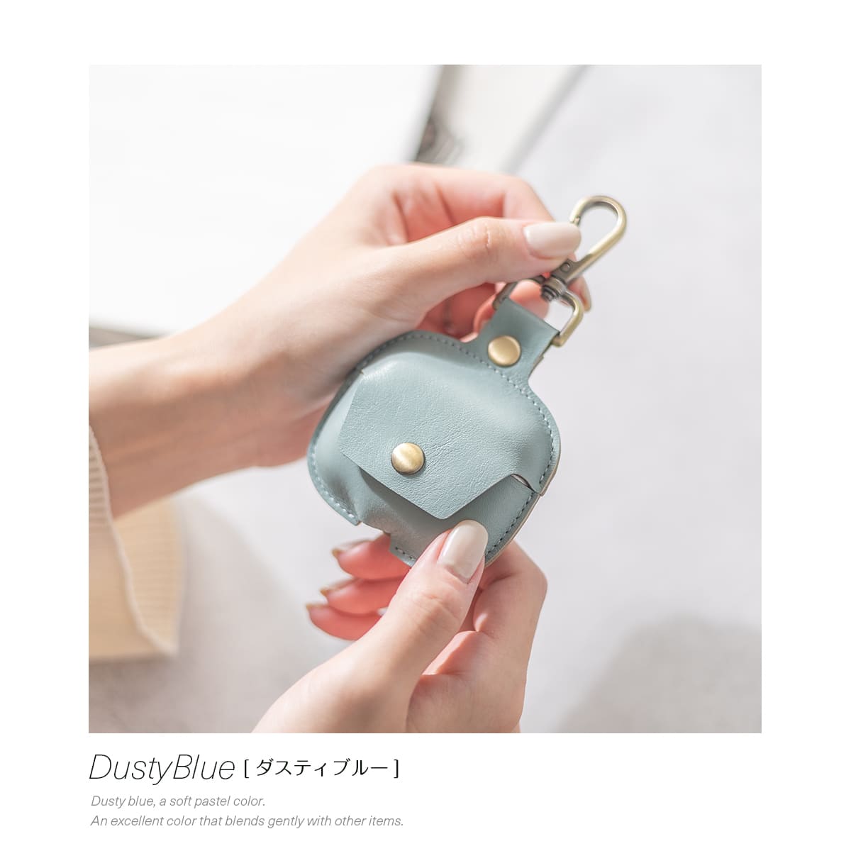 AirPodsPro3対応ケース 本革 AirPodsPro3 イタリアンレザー カラビナ