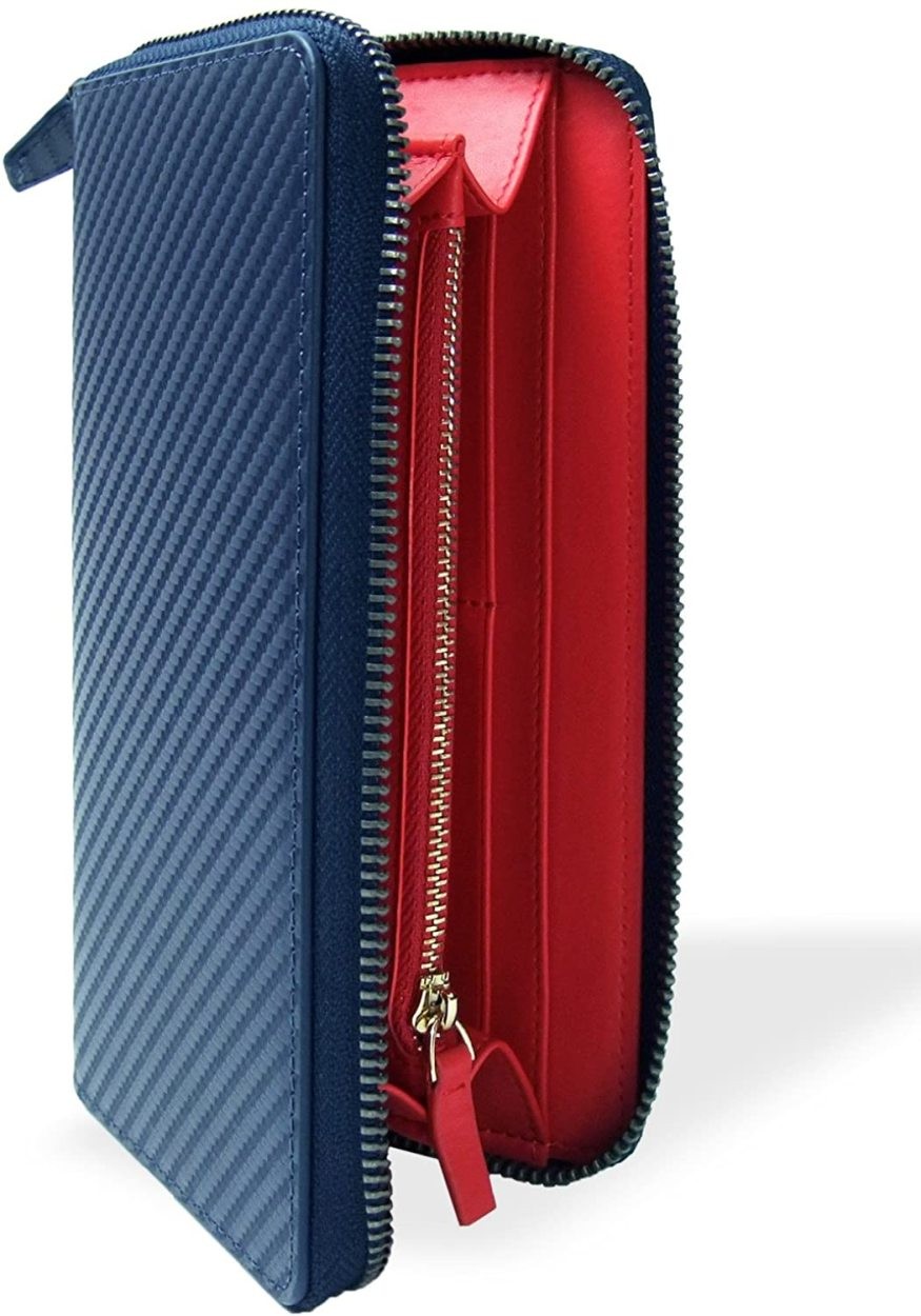 長財布 財布 メンズ レディース 大容量 イタリアンカーボンレザー 本革財布 牛革 レザー ラウンドファスナー 小銭入れ カード入れ ブランド Waa7004ca All Right Leather 通販 Yahoo ショッピング