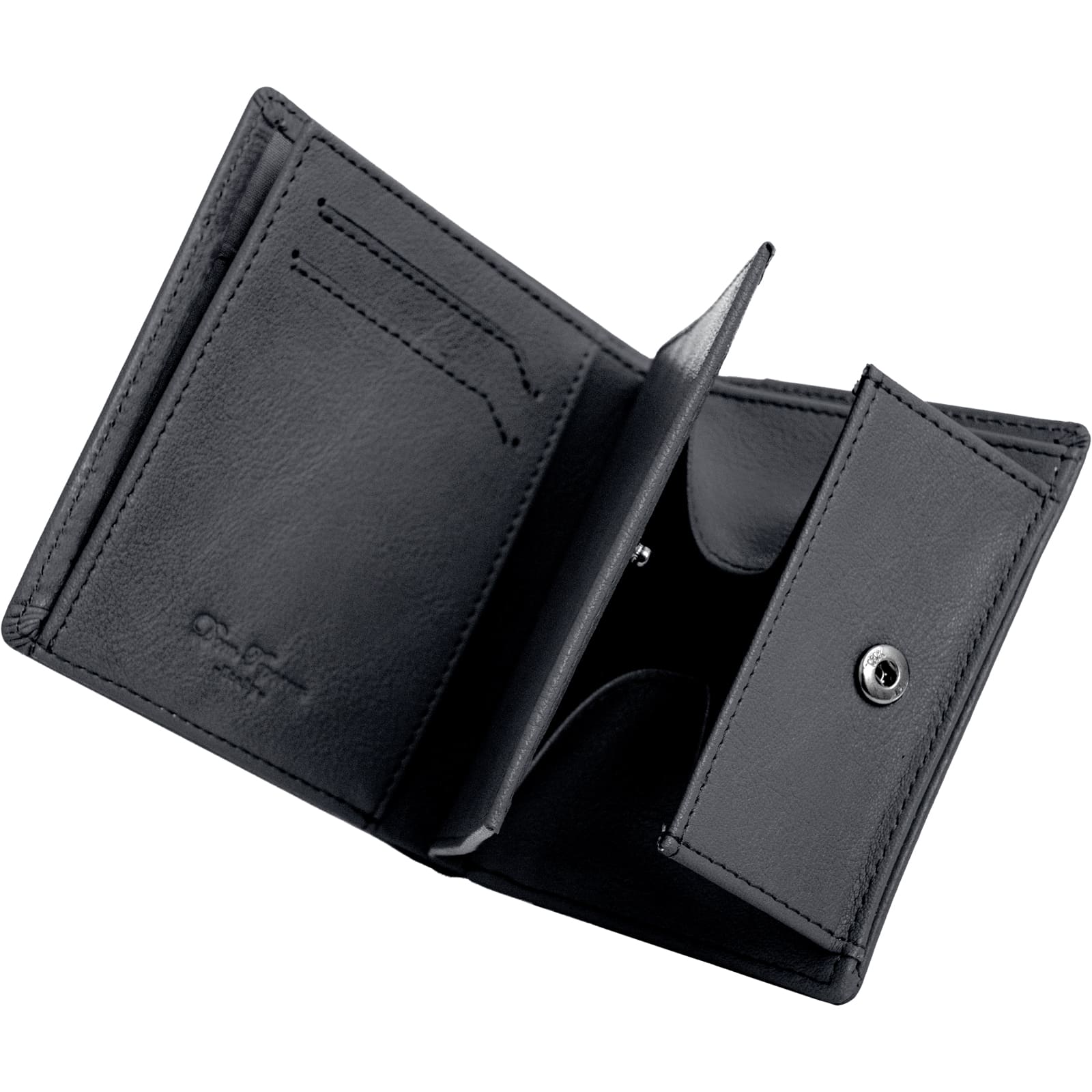 二つ折り 薄型財布 イタリアンレザー 本革 多ポケット ミニ財布 小さい