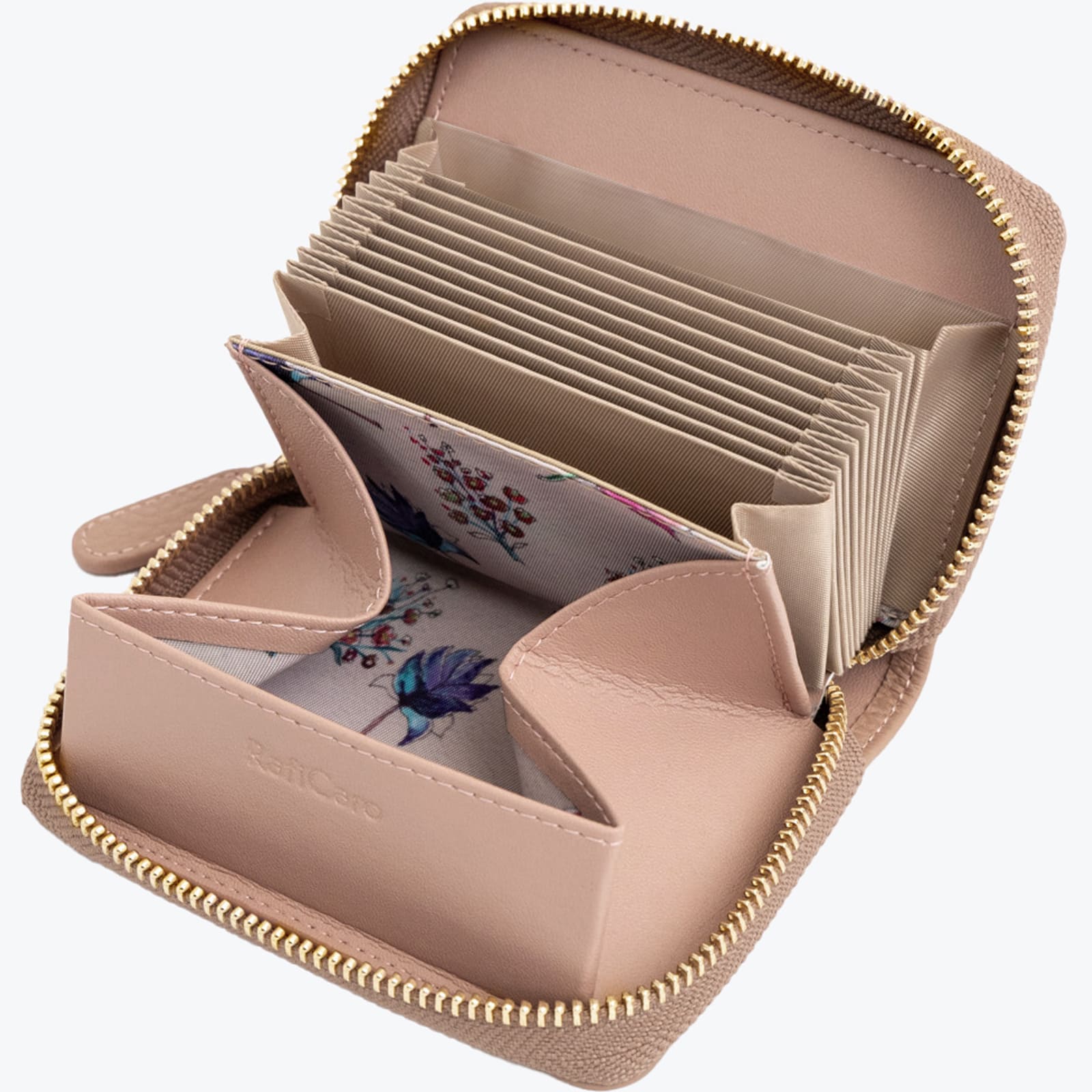 RafiCaro（ラフィカロ） ミニ財布 レディース 牛革 カードケース 財布