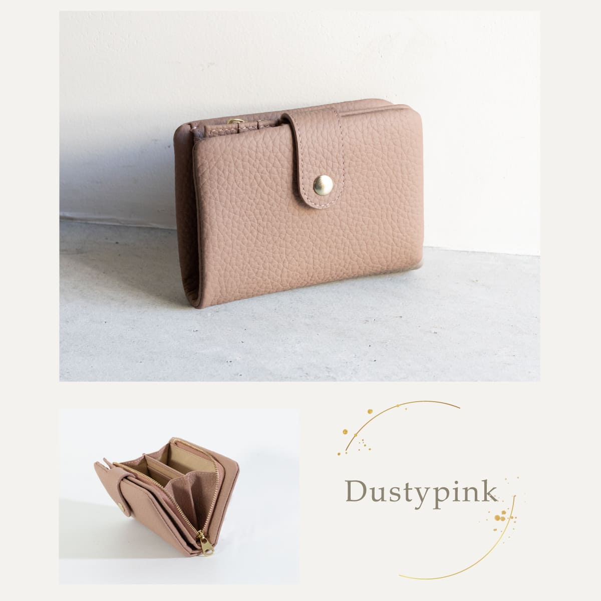 RafiCaro（ラフィカロ） 二つ折り財布 レディース 本革 レザー 財布