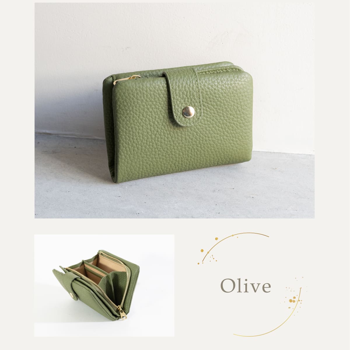 RafiCaro（ラフィカロ） 二つ折り財布 レディース 本革 レザー 財布