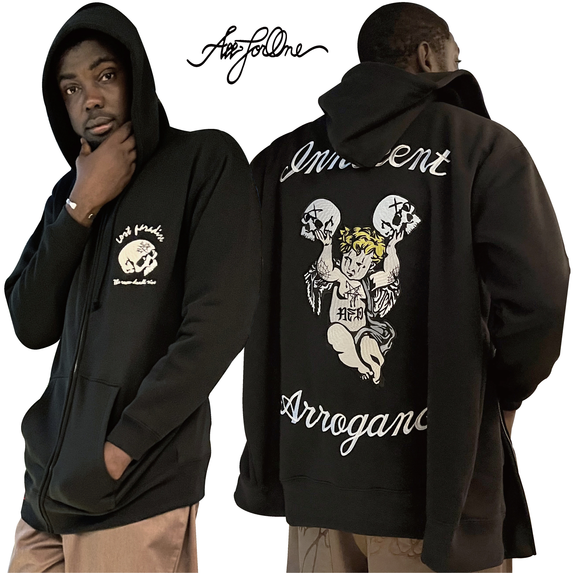 AFO】 CROSS FLAG ZIP HOODIE JACKET / クロスフラッグ ジップパーカー