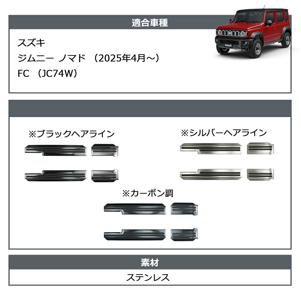 ジムニーノマド パーツ スカッフプレート サイドステップ 内装