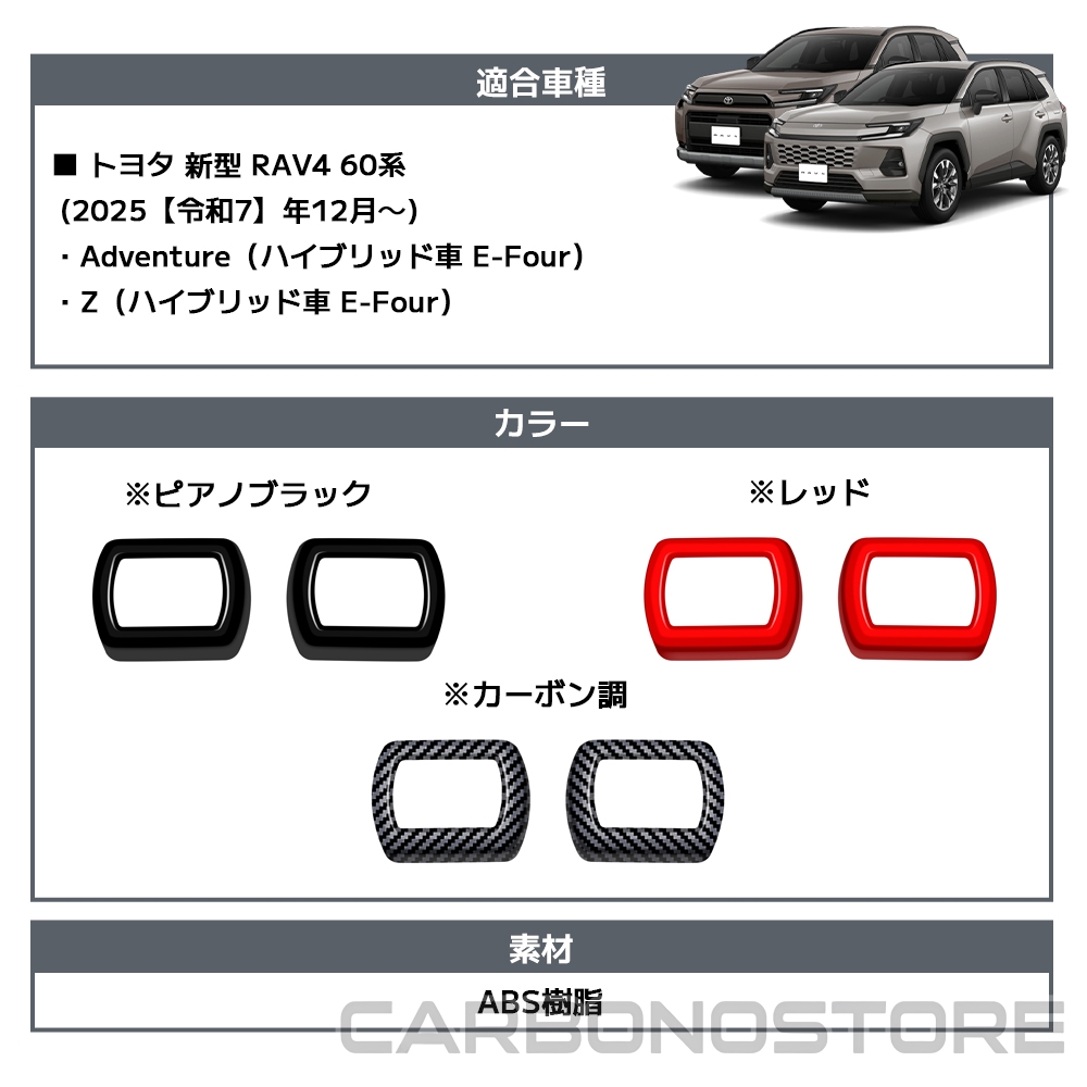 新型 RAV4 60系 インテリアパネル 中央エアコン吹き出し口パネル