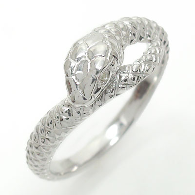 リング 蛇 指輪 プラチナ900 4月 誕生石 ダイヤモンド スネーク 