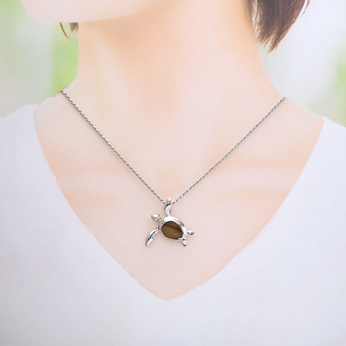 ラウハラピアスブレスハワイ購入シェルアクセシルバーペンダントトップコアウッド ハワイアンジュエリー ネックレス ペンダント コアウッド ホヌ